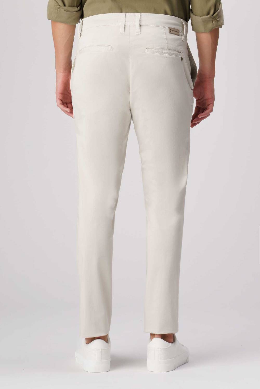 Jeckerson Jack- Pantalone chino con tasca americana in armatura raso beige chiaro Convenienza