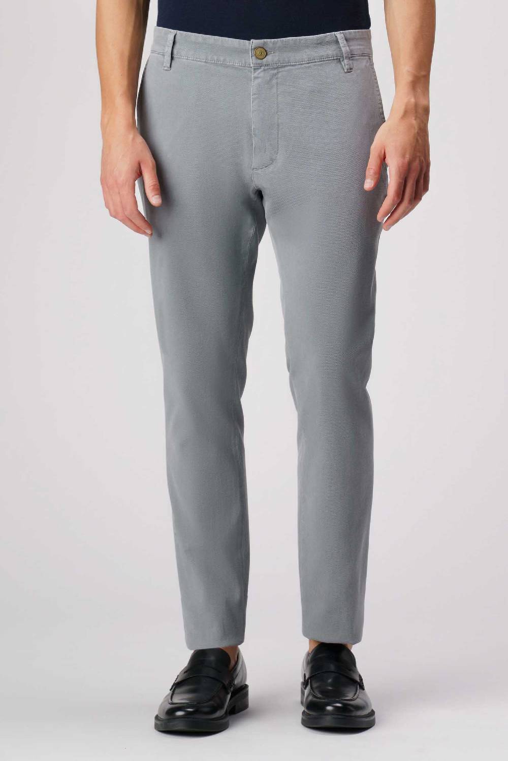 Jeckerson Jack- Pantalone chino con tasca americana in armatura raso grigio scuro Fino Al -60%