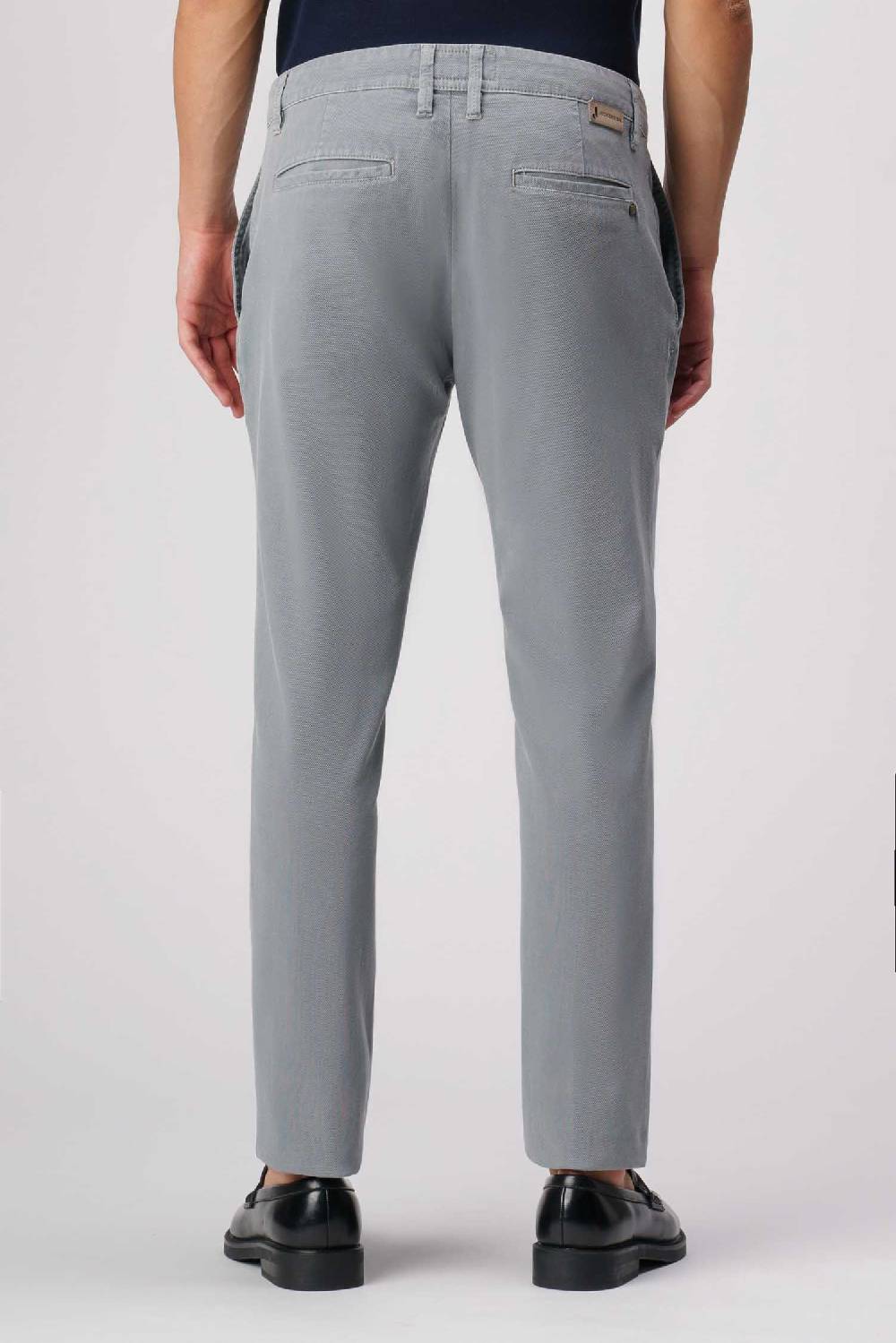 Jeckerson Jack- Pantalone chino con tasca americana in armatura raso grigio scuro Fino Al -60%