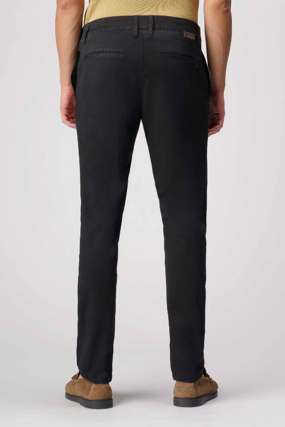 Jeckerson Jack- Pantalone chino con tasca americana in armatura raso nero Shopping Online
