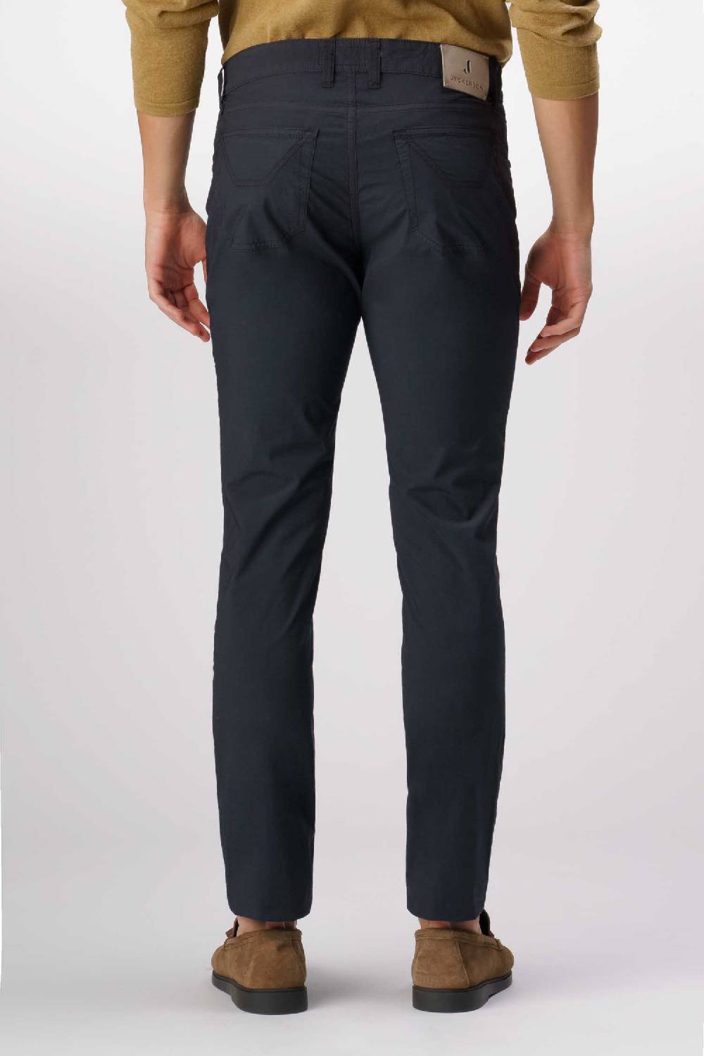 Jeckerson John - Pantalone 5 tasche con toppa blu scuro Offerte