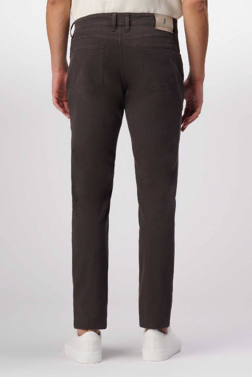 Jeckerson John - Pantalone 5 tasche con toppa in nido d'ape marrone Saldi Di Fabbrica