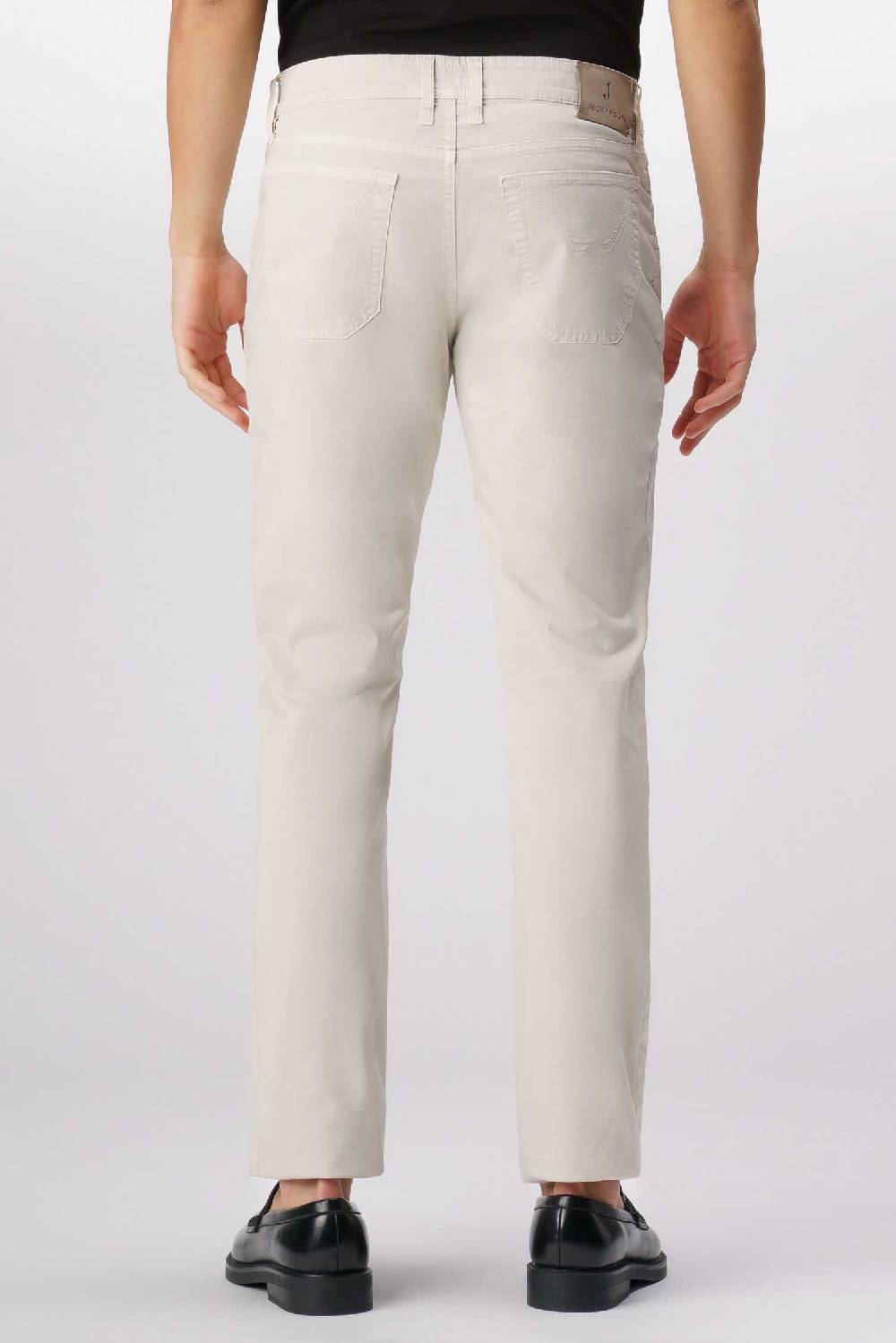 Jeckerson John - Pantalone 5 tasche in armatura raso beige chiaro Vendite Flash