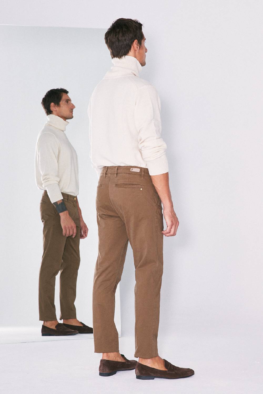 Jeckerson Chino slim fit in gabardina stretch Flash Sale