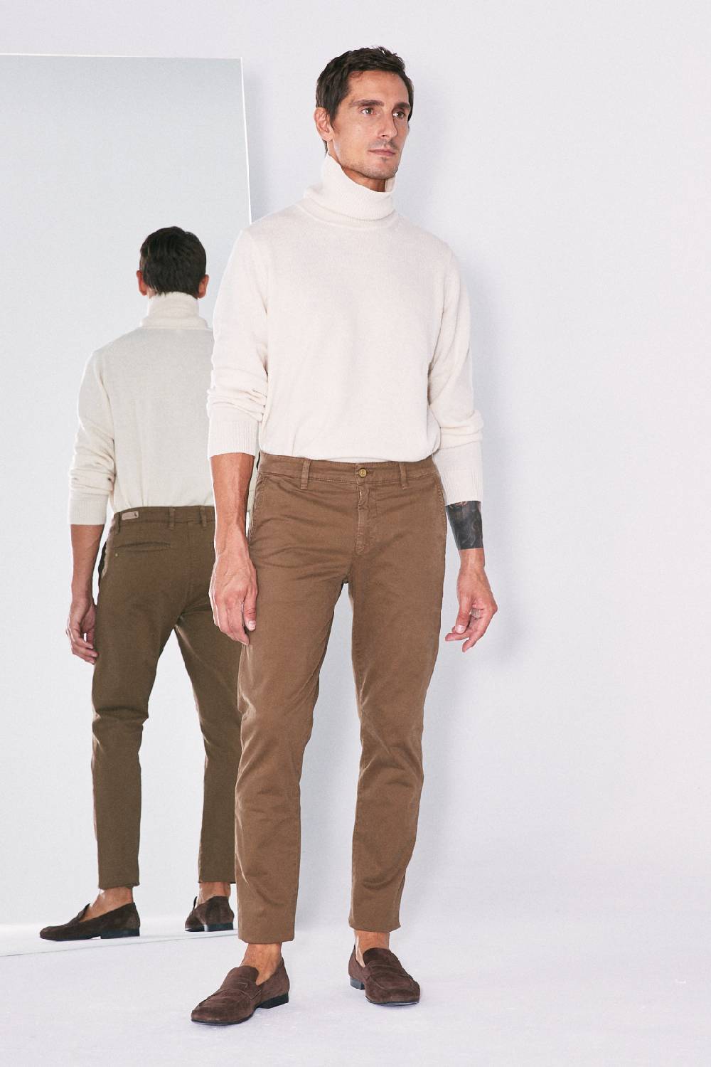 Jeckerson Chino slim fit in gabardina stretch Flash Sale