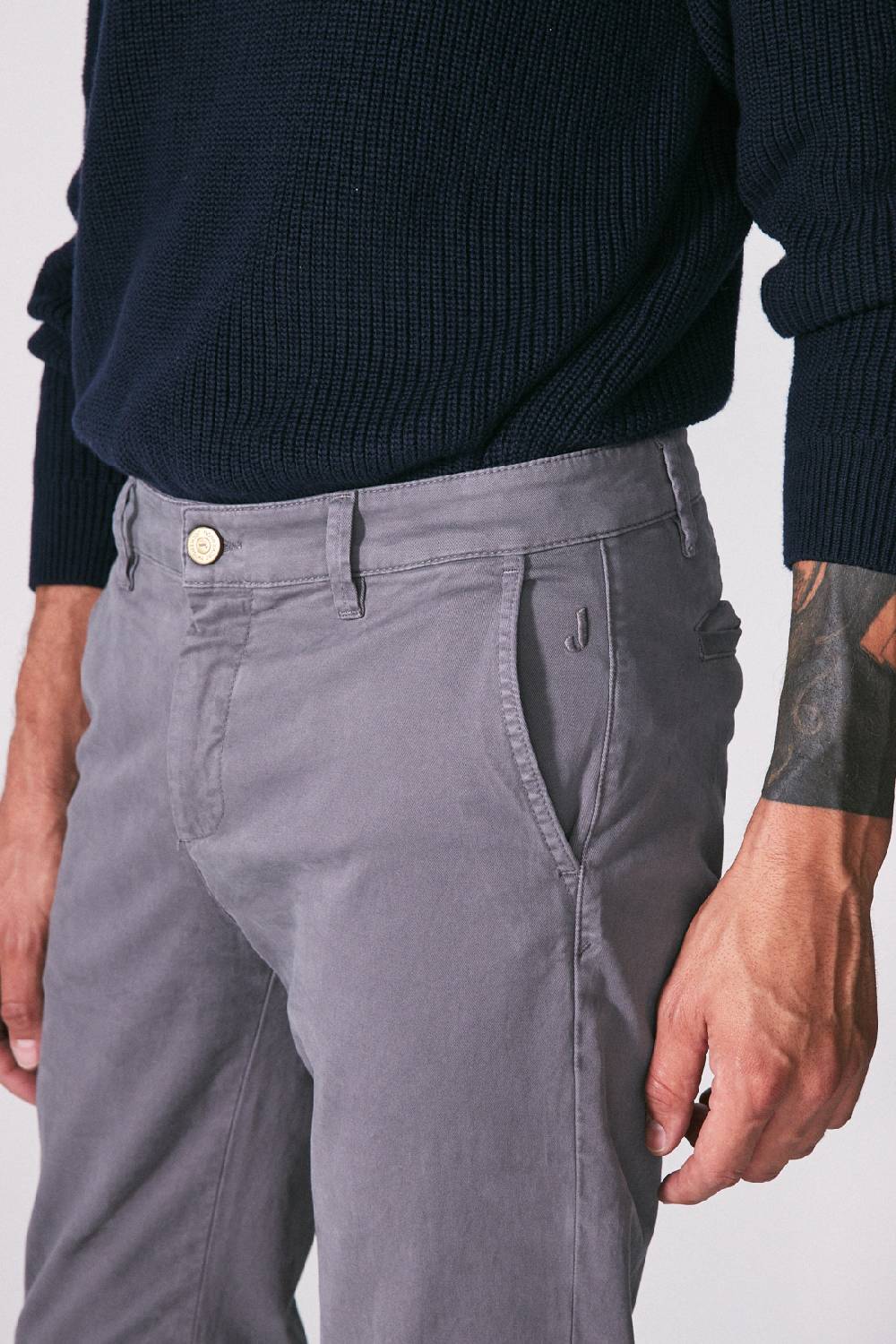 Jeckerson Chino slim fit in gabardina stretch Flash Sale