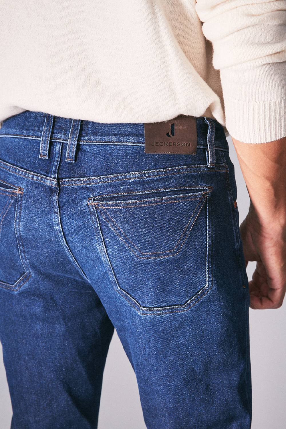 Jeckerson Pantalone 5 tasche slim fit in denim Offerta esclusiva