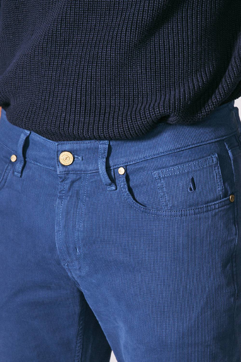 Jeckerson Pantalone slim fit in cotè de cheval Offerta Pasqua