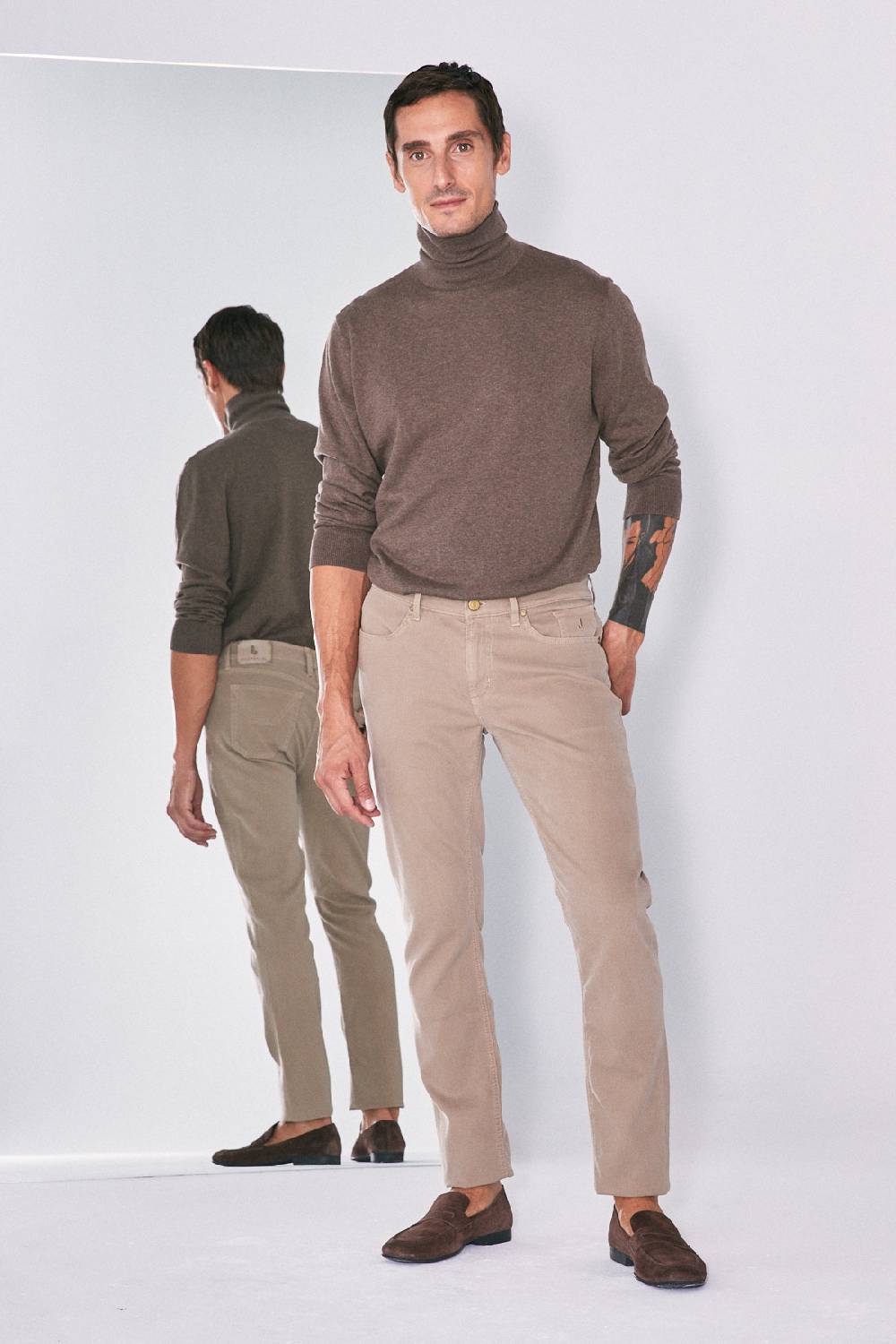 Jeckerson Pantalone slim fit in cotè de cheval Offerta Pasqua