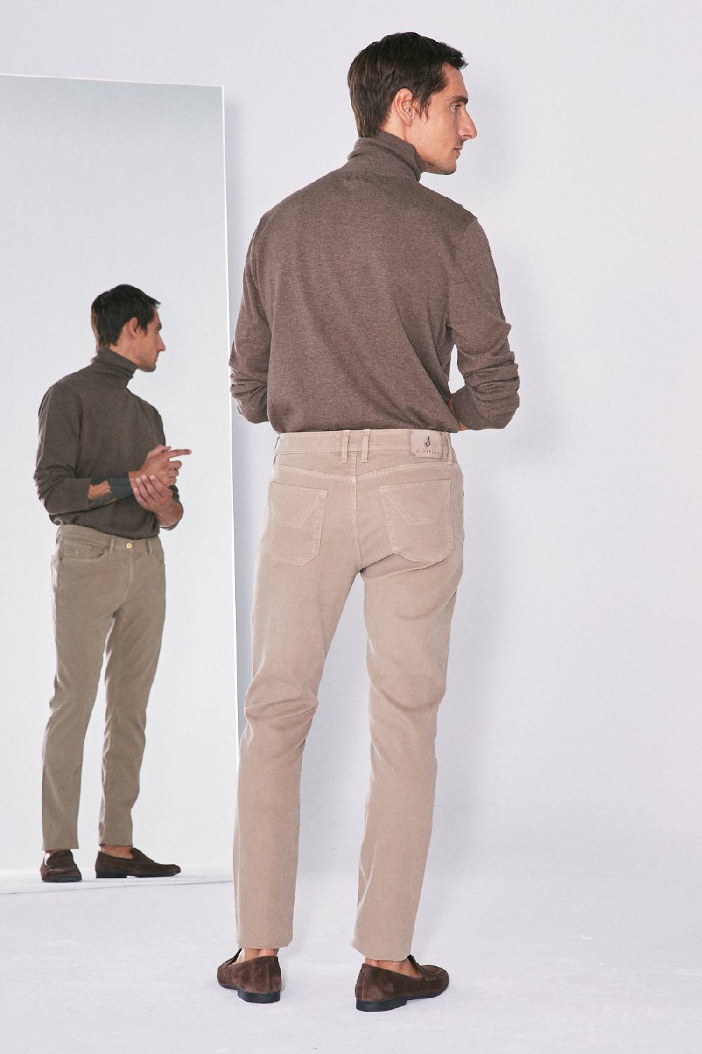 Jeckerson Pantalone slim fit in cotè de cheval Offerta Pasqua