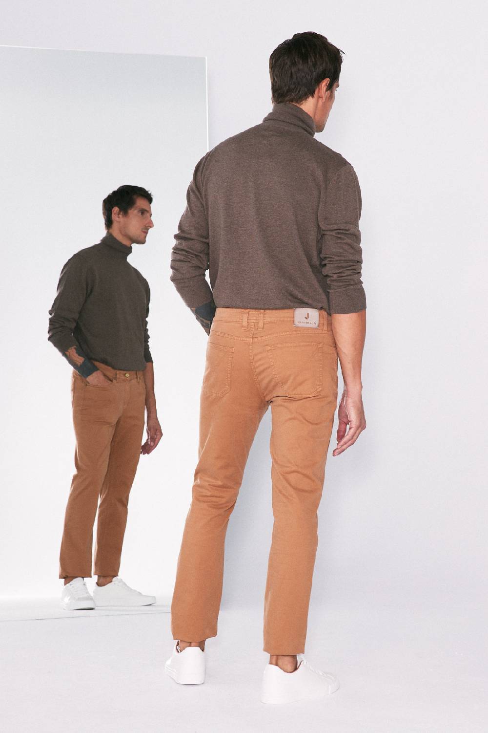 Jeckerson Pantalone slim in gabardina stretch Offerta Giorno del Papà