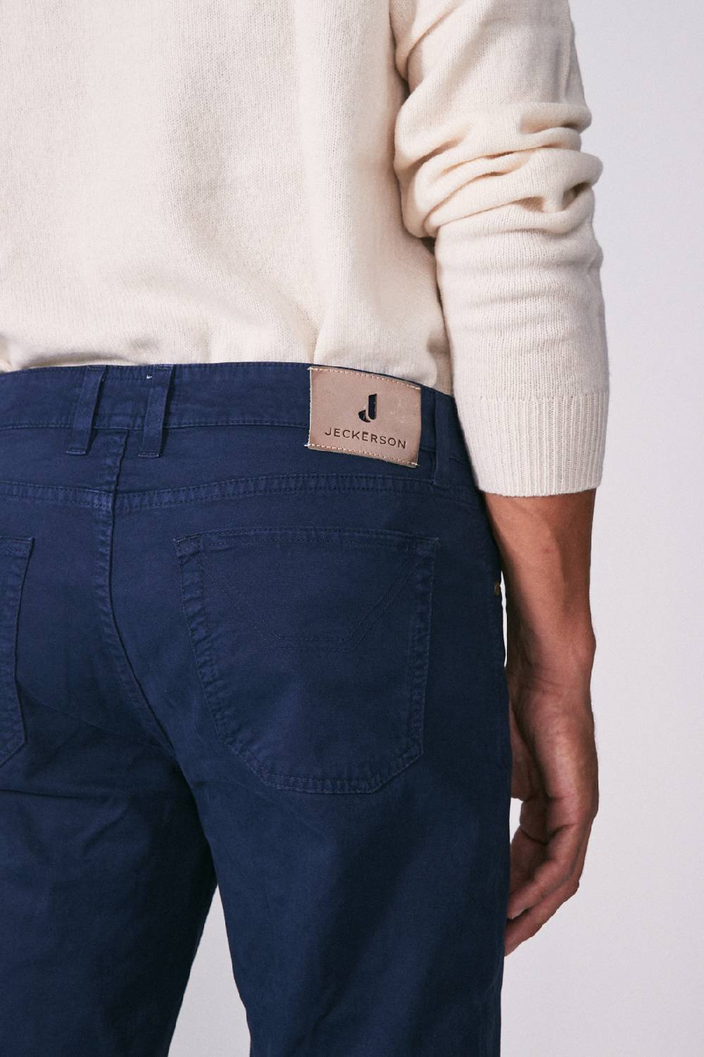 Jeckerson Pantalone slim in gabardina stretch Offerta Giorno del Papà