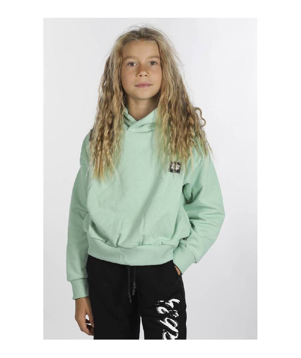 Lab84 FELPA CROP TOP CAPPUCCIO OVER Italy