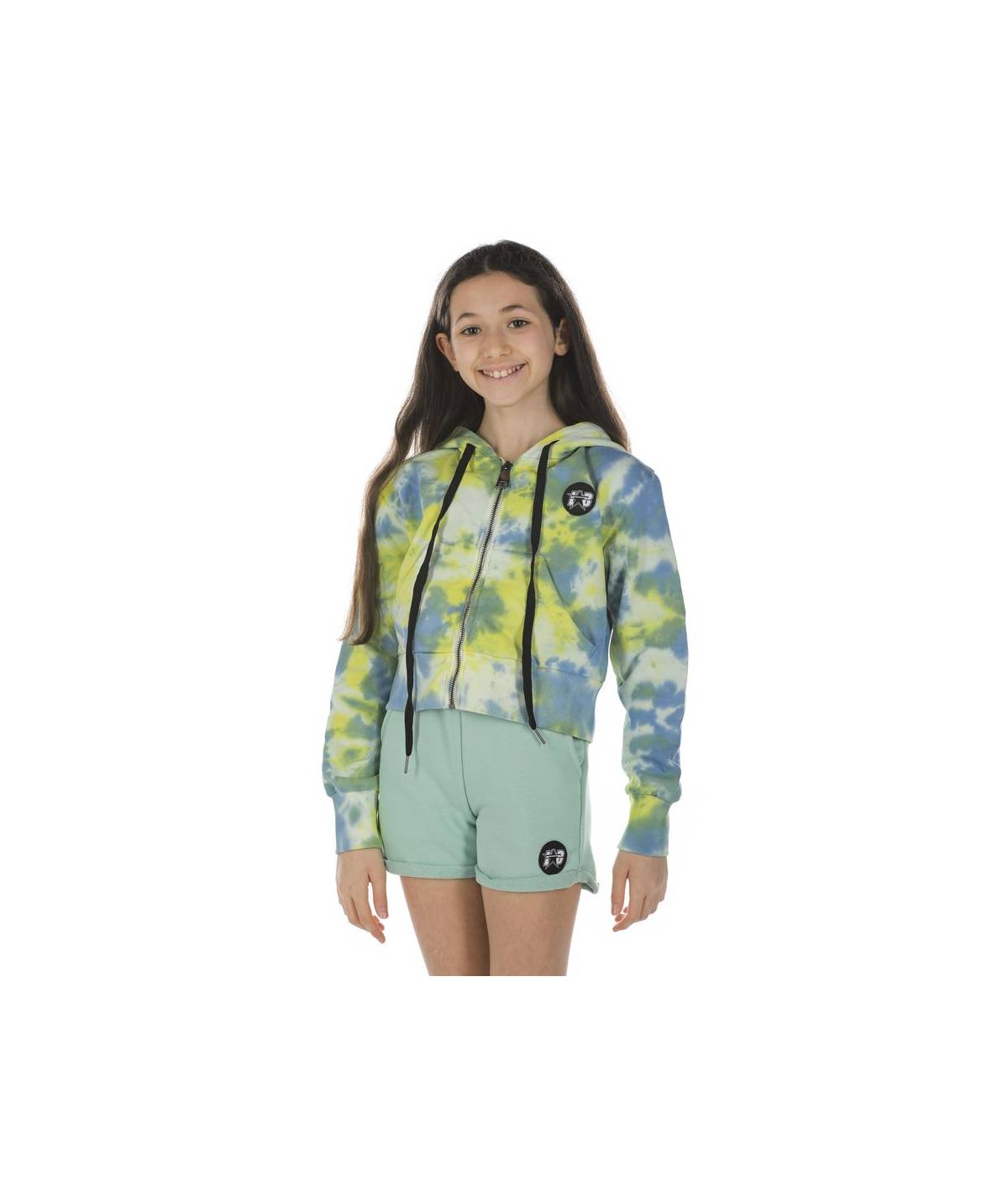Lab84 FELPA ZIP CROP TOP In Vendita