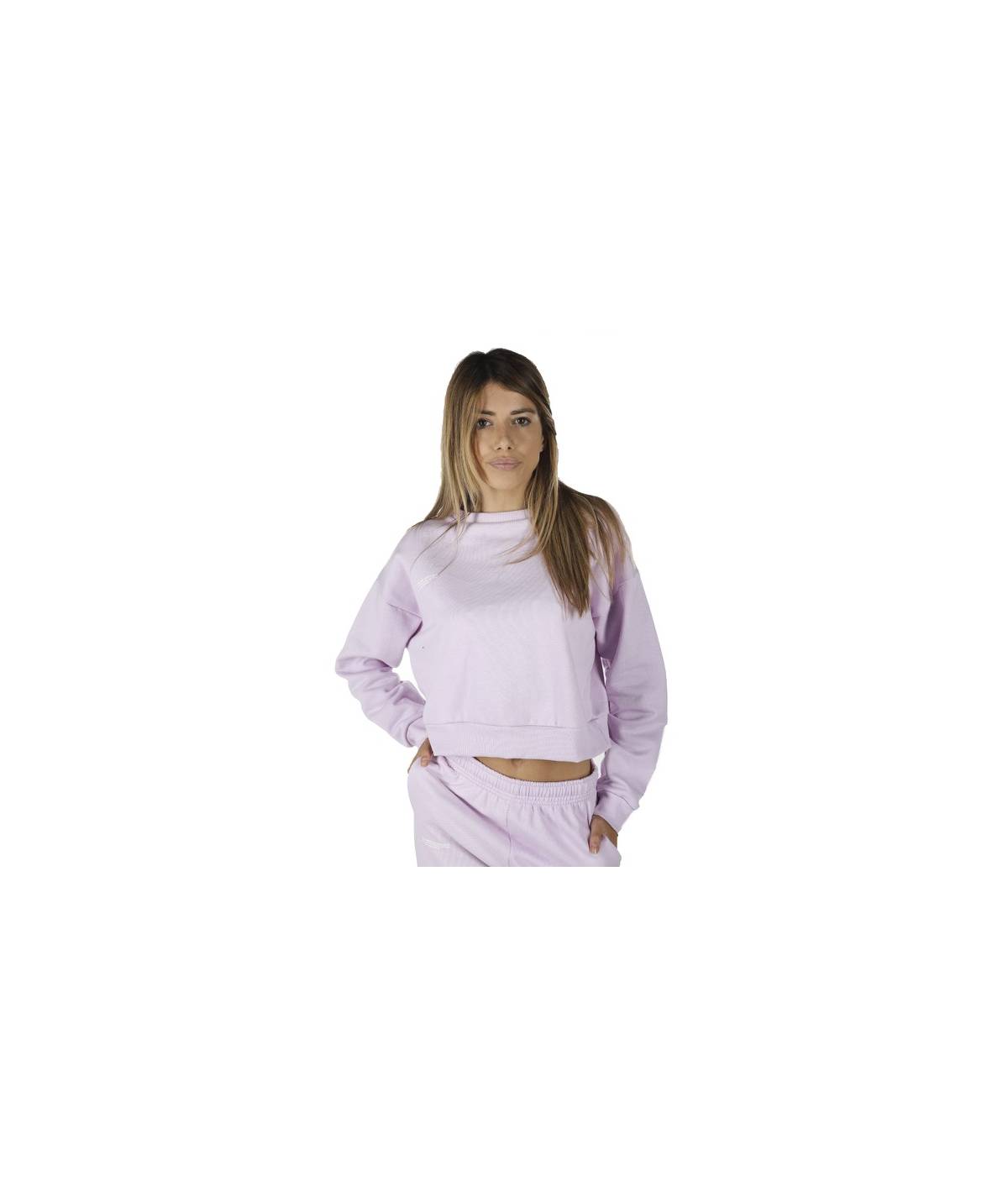 Lab84 FELPA CROP TOP GIROCOLLO Saldi