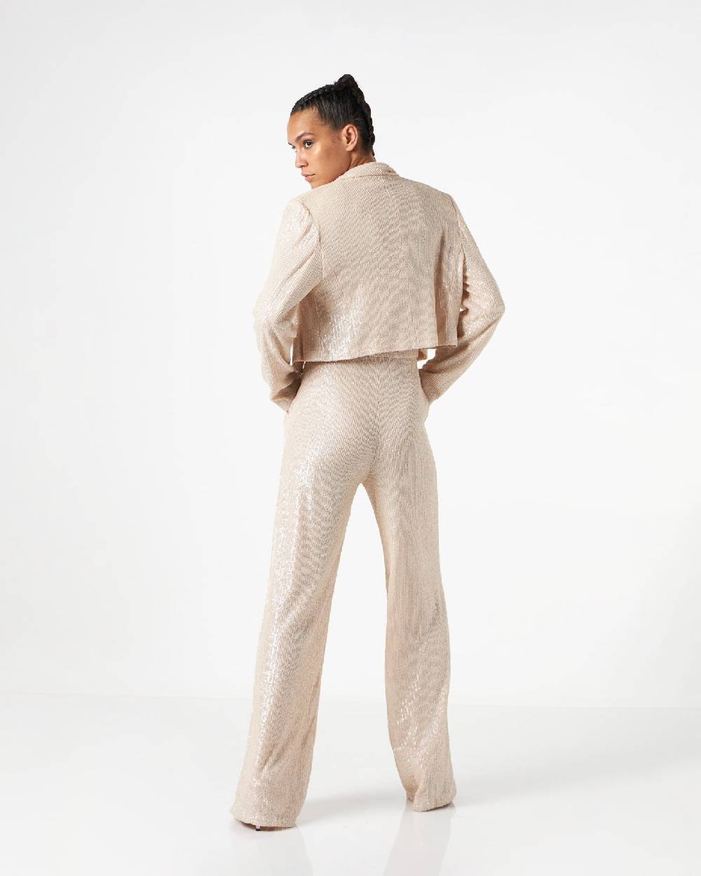 Le Twins Comacchio Corta Paillettes Opache Beige Presa