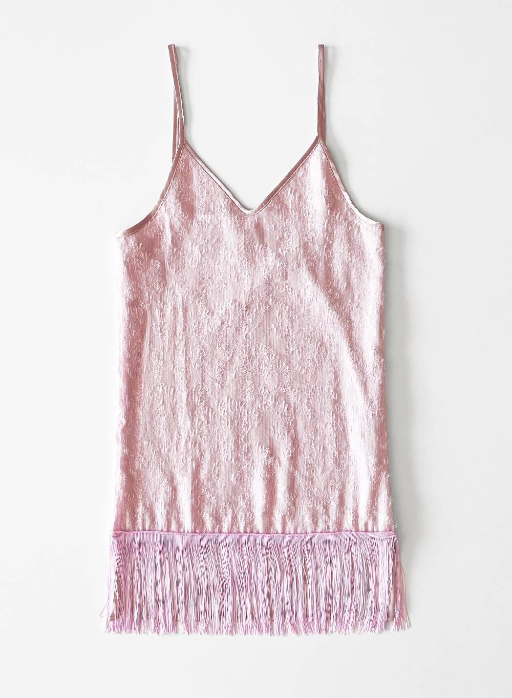 Le Volière MADISON Vestito rosa di paillettes con frange Ultimi tre giorni