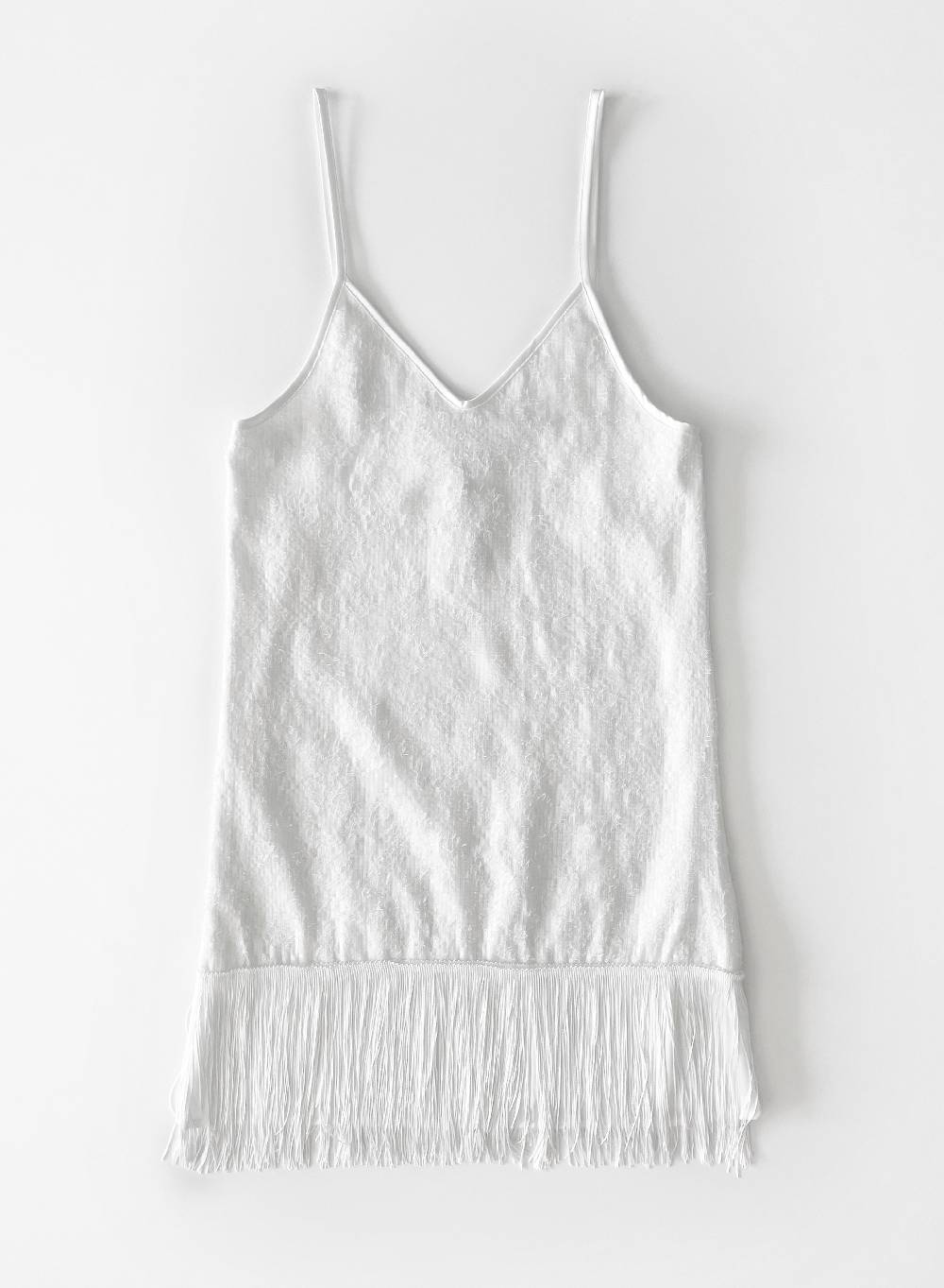 Le Volière MADISON Vestito di paillettes bianco con frange Latest stili