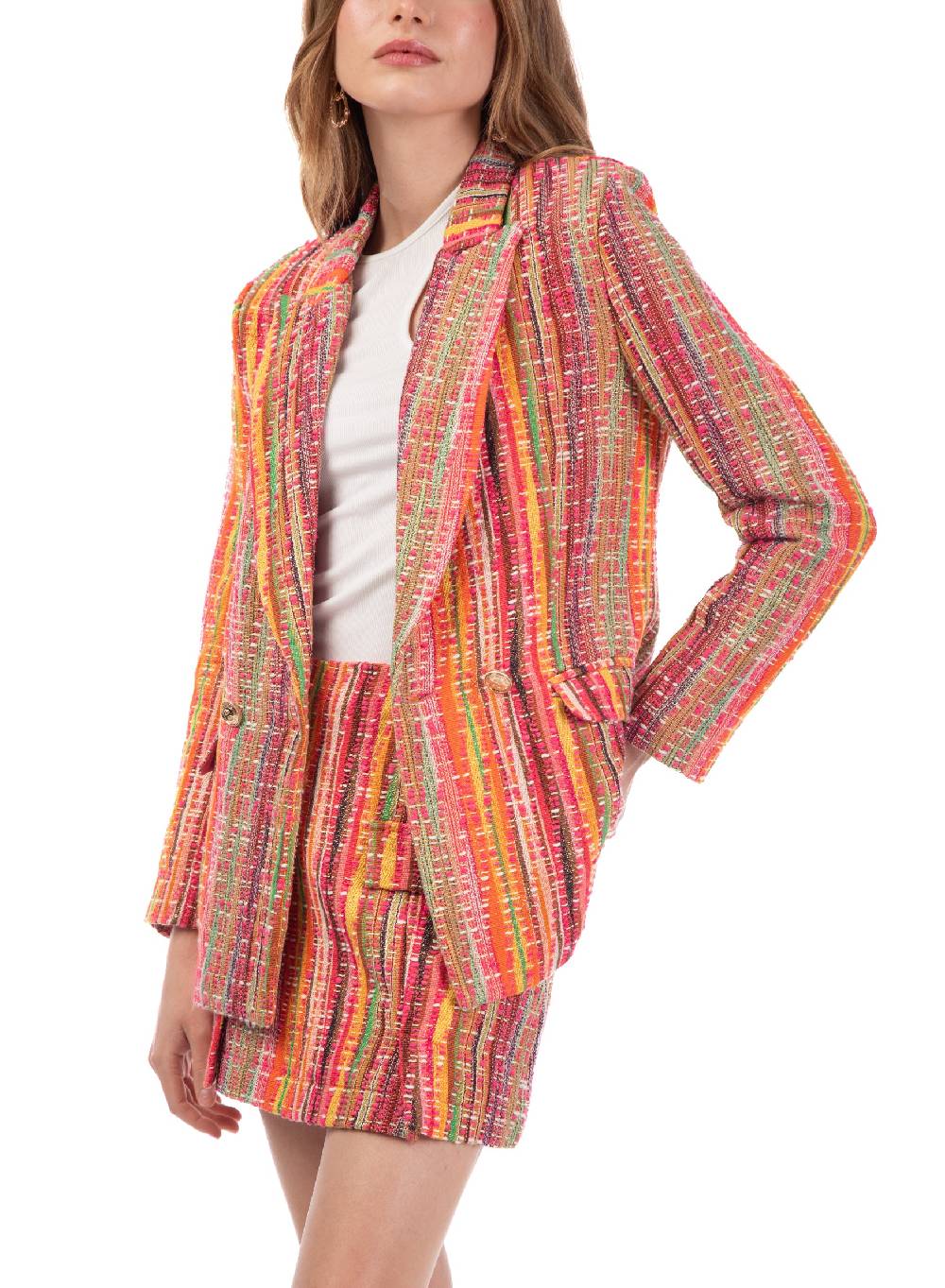 Le Volière Gonna in tweed multicolor Only for today
