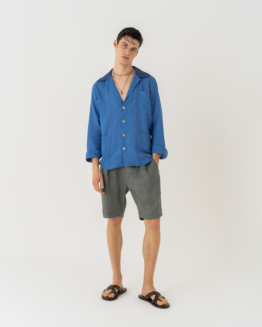 Neill Katter Giacca Camicia Eleganza di Lino Only for today
