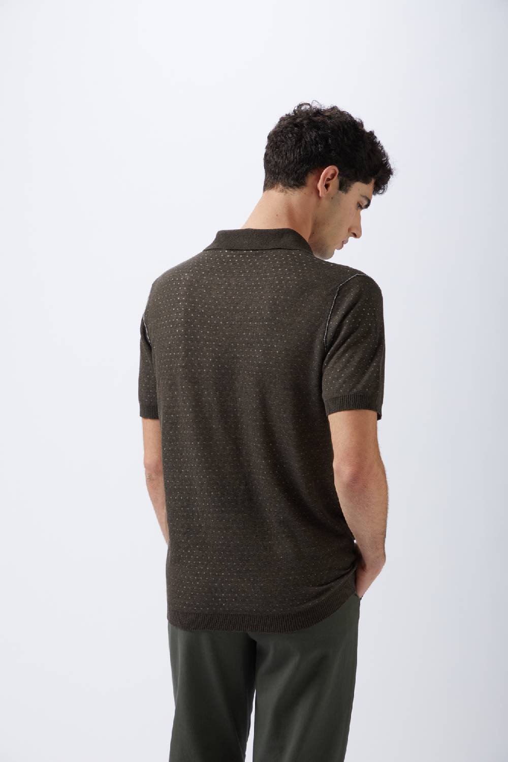Kangra Cashmere Polo Mezza Manica Pois Bicolore Online