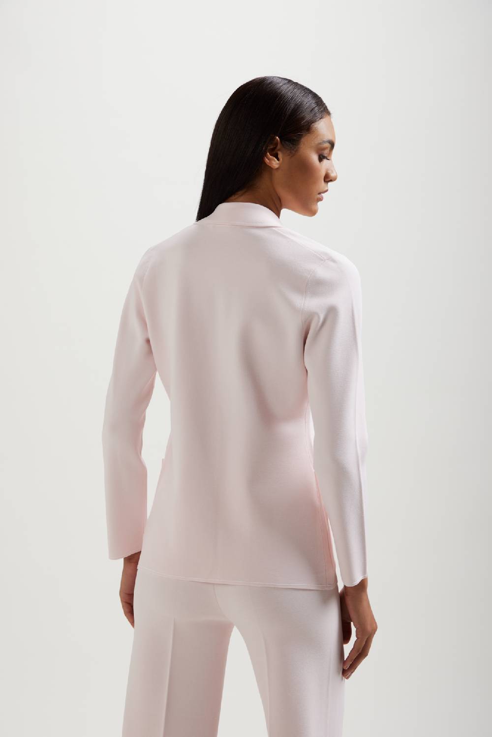 Kangra Cashmere Blazer Punto Milano Con Impuntura A Contrasto Vendite stagionali