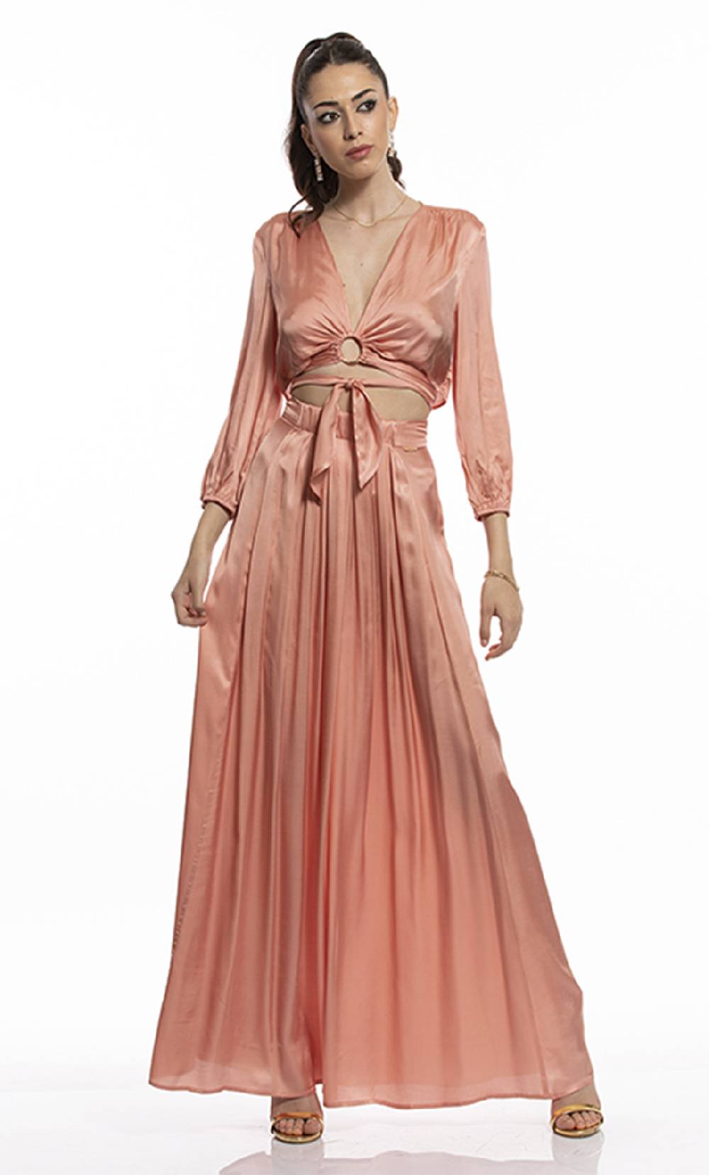 Koralline BLUSA IN VISCOSA CON ANELLO Online