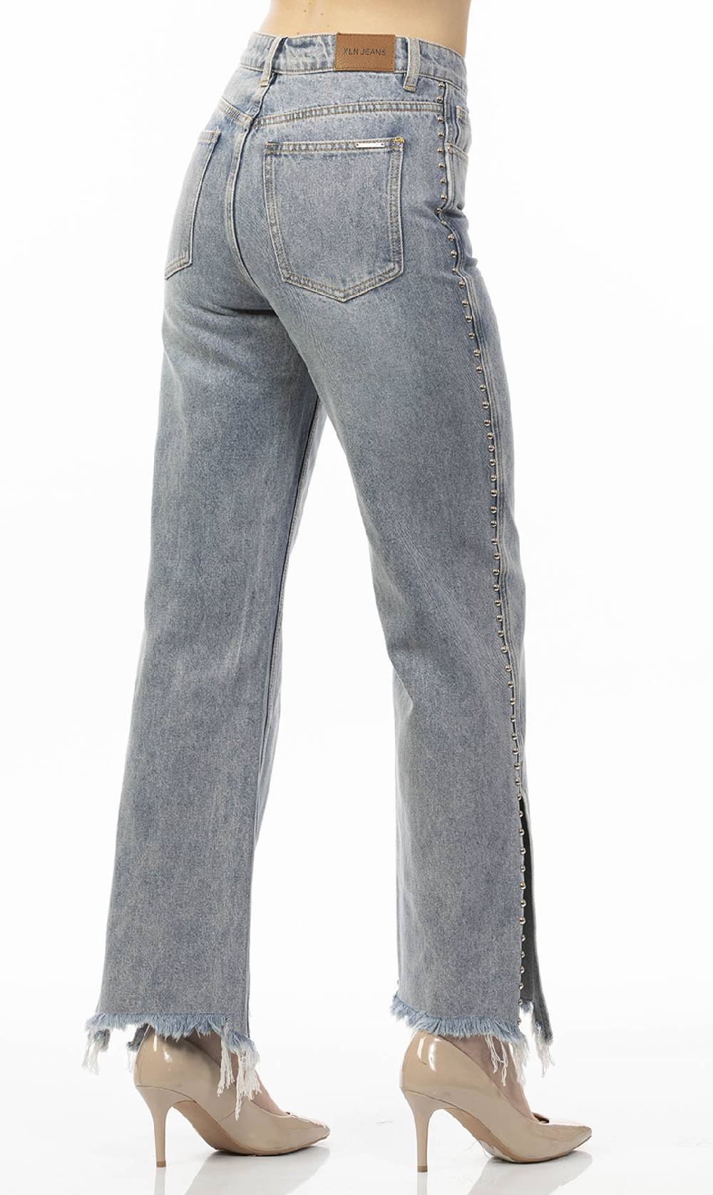Koralline JEANS CON BORCHIE Nuovo