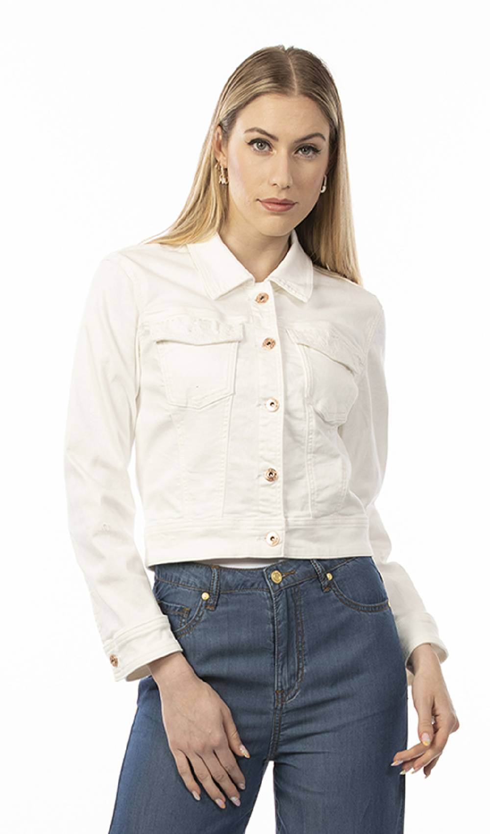 Koralline GIACCHINO IN DENIM COLORATO CON RICAMI Offerte