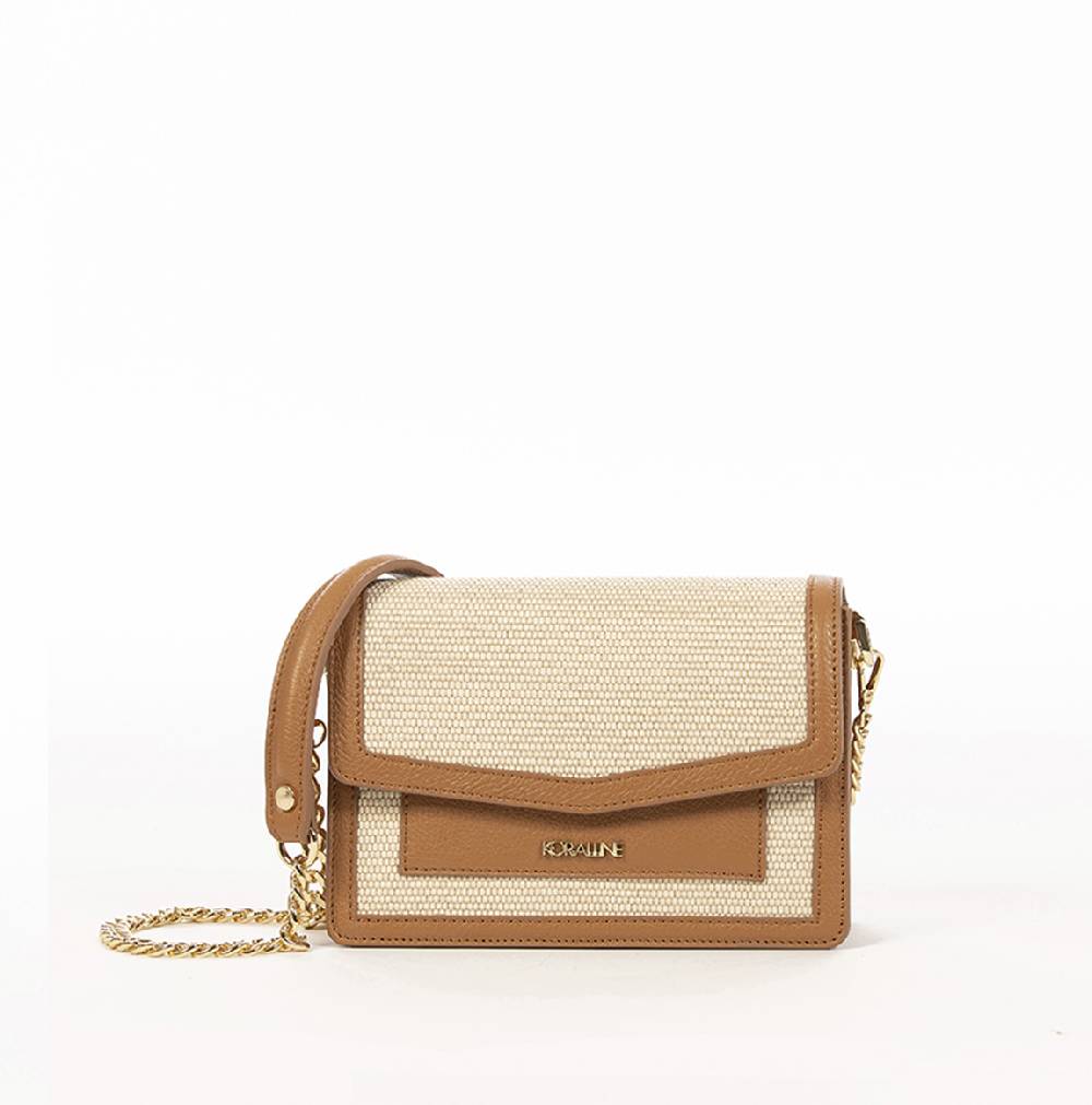 Koralline BORSA IN RAFIA CON DETTAGLI IN PELLE Soddisfazione Garantita