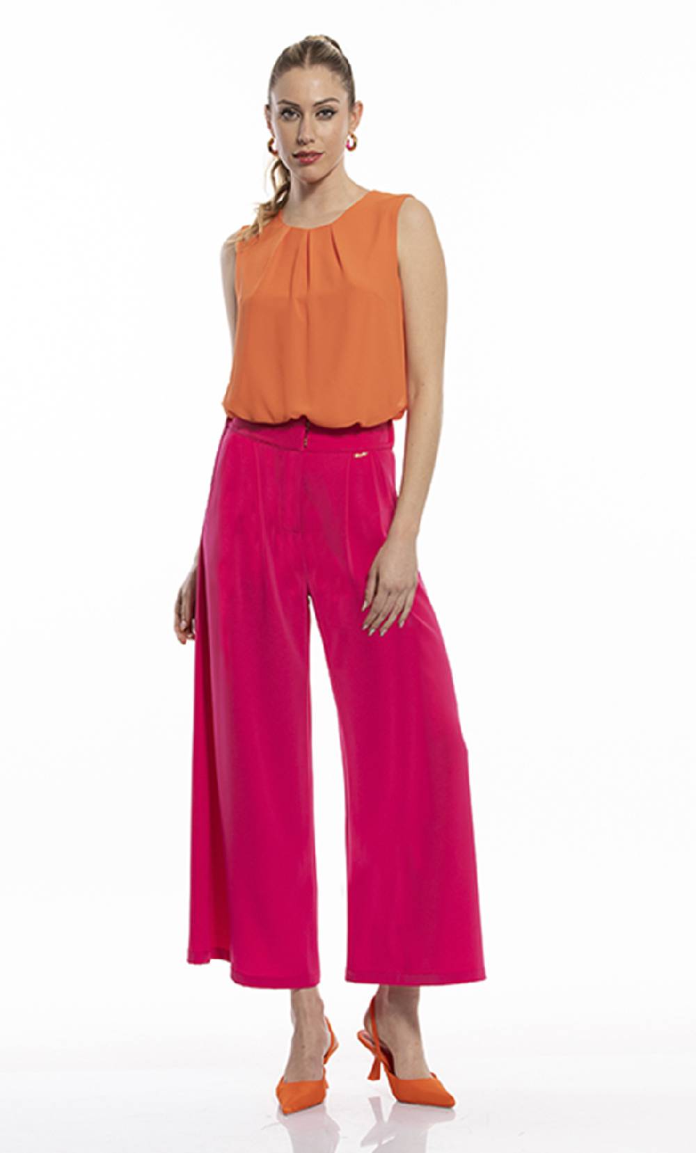 Koralline PANTALONI FLUIDI CROP Saldi