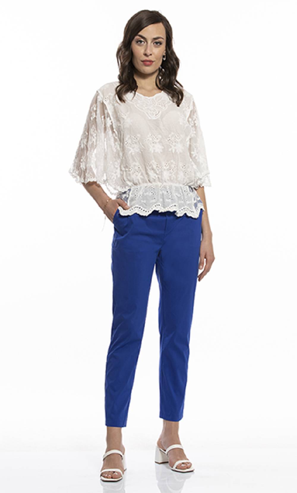 Koralline PANTALONE IN POPELINE CON ELASTICO Qualità Garantita