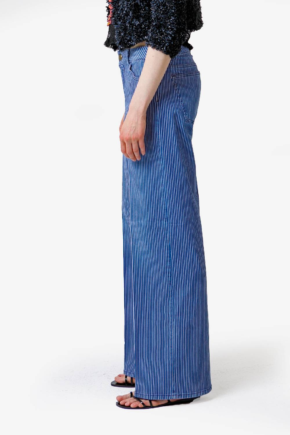 Kristina Ti TABITA - Striped low waist jeans Offerta Pasqua