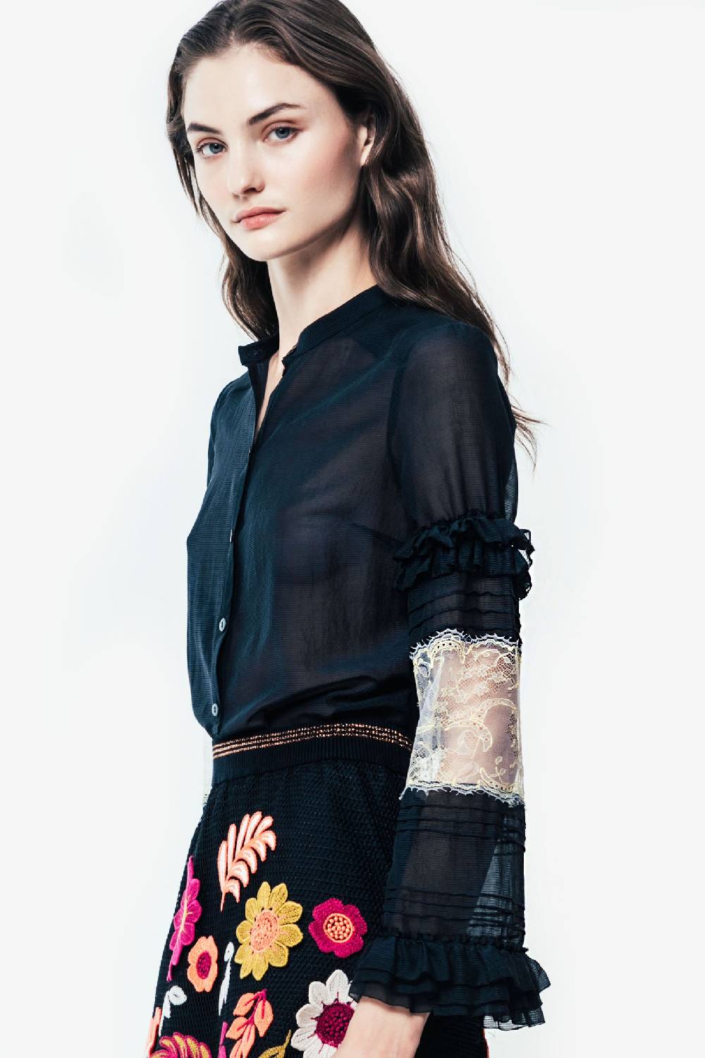 Kristina Ti ANDREA - Blouse with lace Hotsell