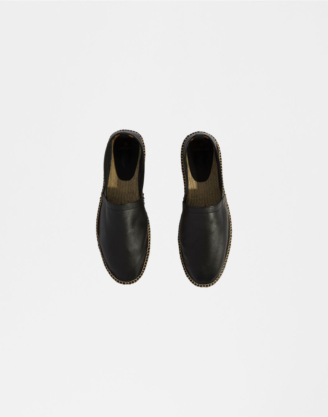 Lardini Espadrillas in vitello scamosciato semilucido nero Saldi