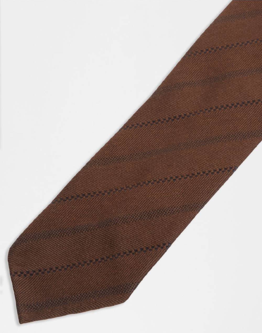 Lardini Cravatta in lana e seta jacquard con disegno regimental Vendita Economica