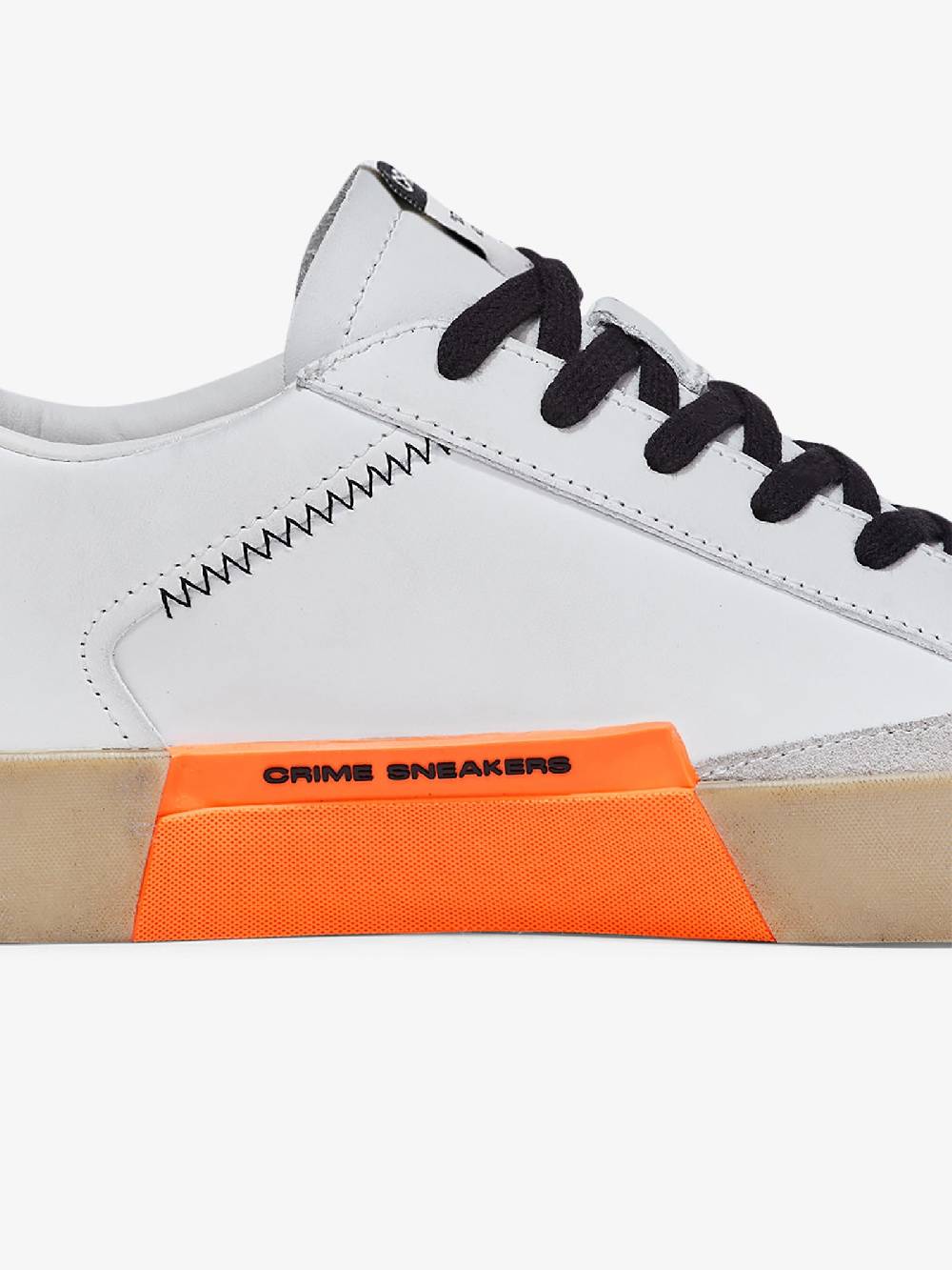CRIME LONDON Sneakers Distressed 16008PP5 uomo pelle bianco Vendita Calda