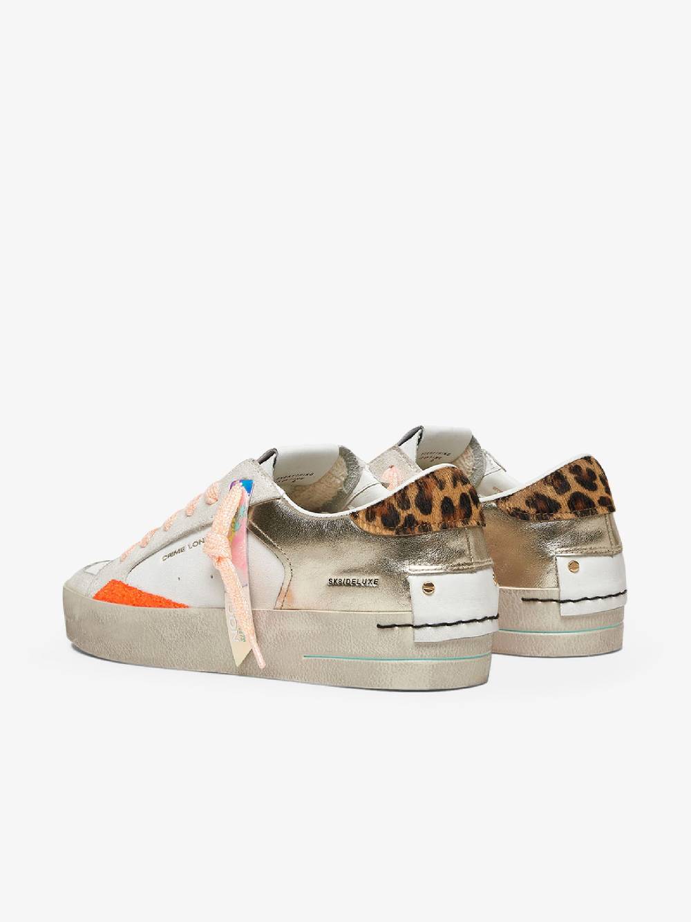 CRIME LONDON Sneakers SK8 Deluxe 27101PP6 donna pelle bianco Offerta