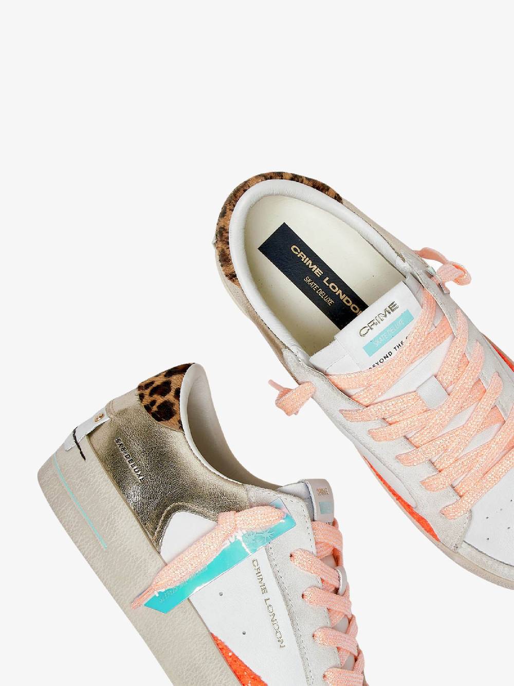CRIME LONDON Sneakers SK8 Deluxe 27101PP6 donna pelle bianco Offerta