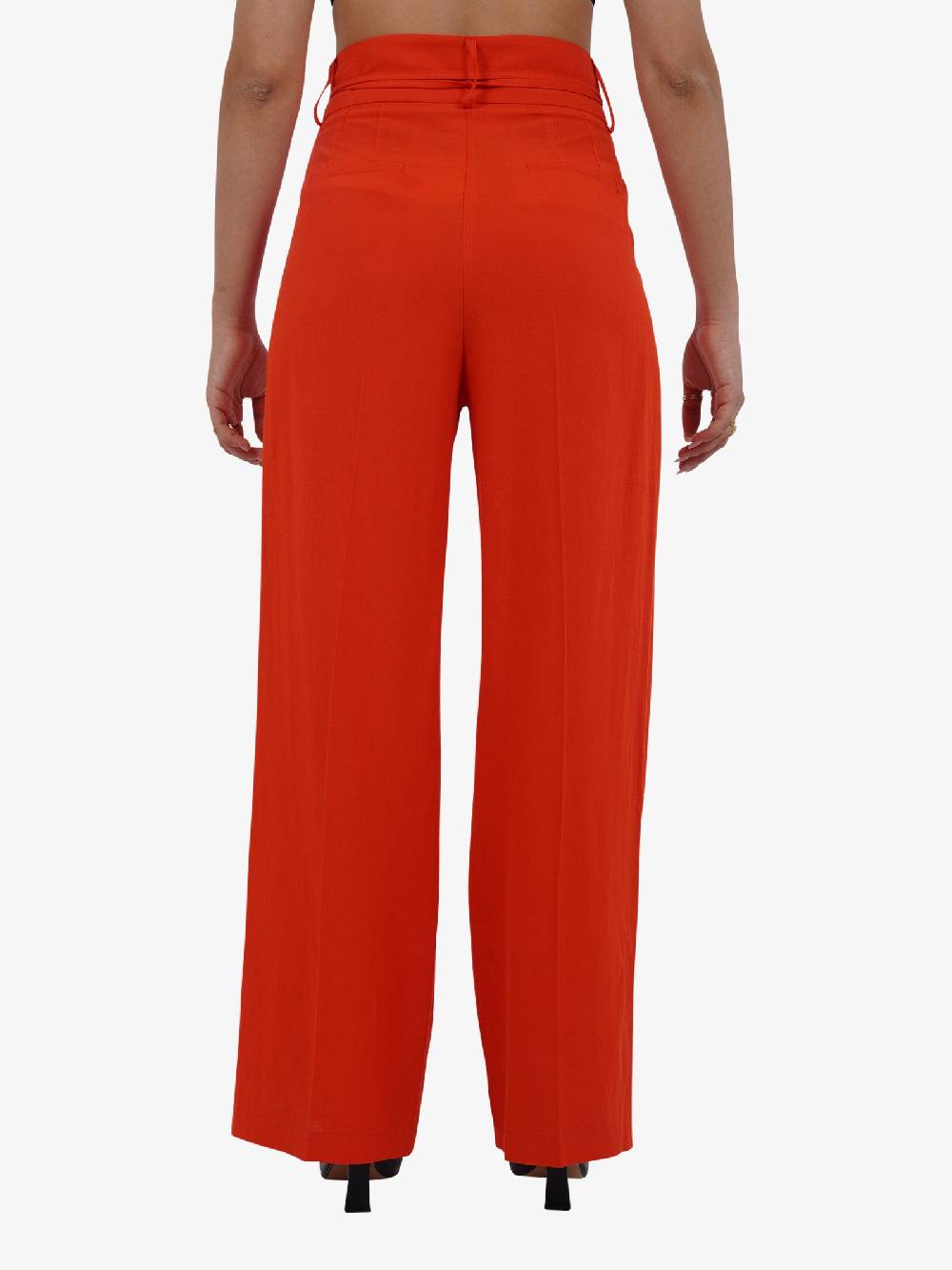 VICOLO Pantalone con coulisse e laccio TB1550 donna viscosa rosso Vendita