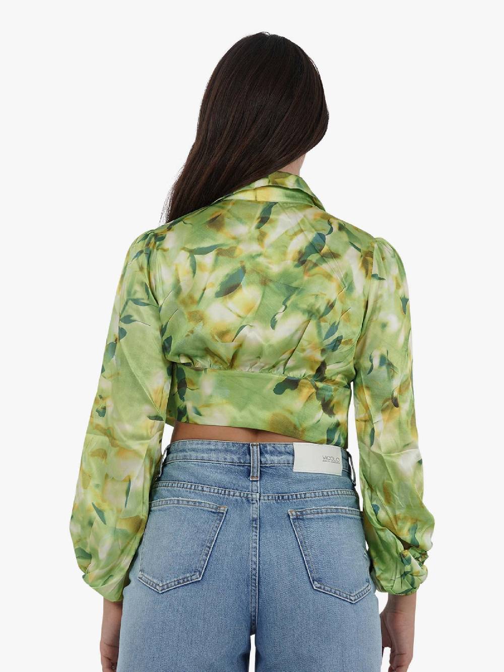 GLAMOROUS Top camicetta CK7537 donna verde Outlet