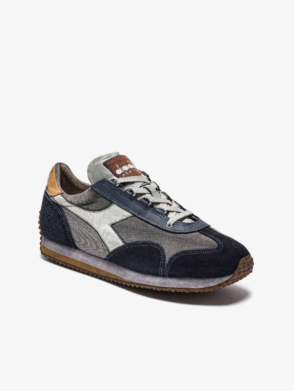 DIADORA Sneakers EQUIPE H DIRTY STONE WASH EVO 201.174736_ uomo pelle blu Ultimi tre giorni