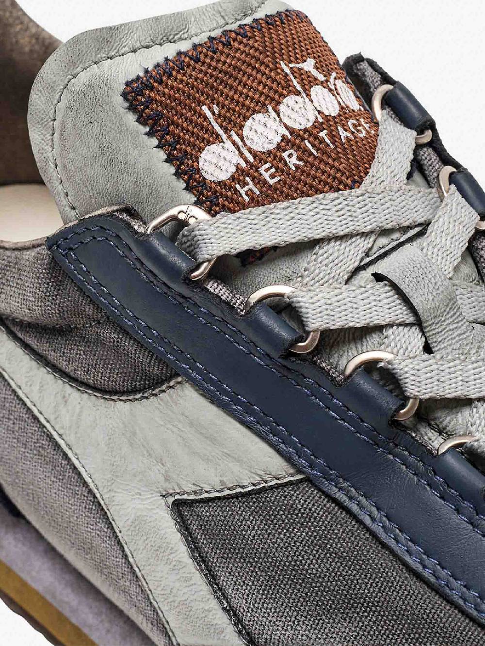 DIADORA Sneakers EQUIPE H DIRTY STONE WASH EVO 201.174736_ uomo pelle blu Ultimi tre giorni