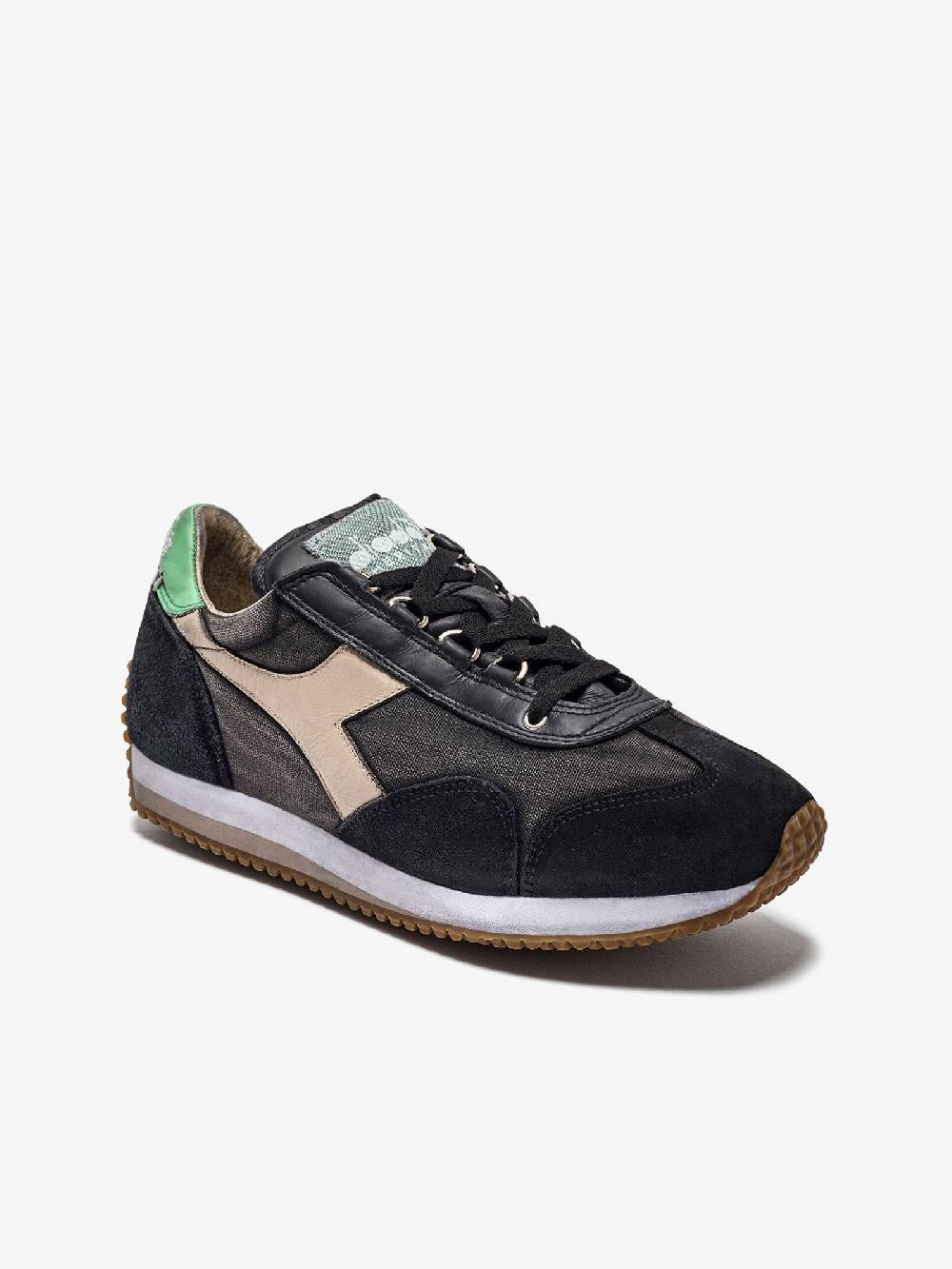 DIADORA Sneakers EQUIPE H DIRTY STONE WASH EVO 201.174736_ uomo pelle nero Ultimi due giorni