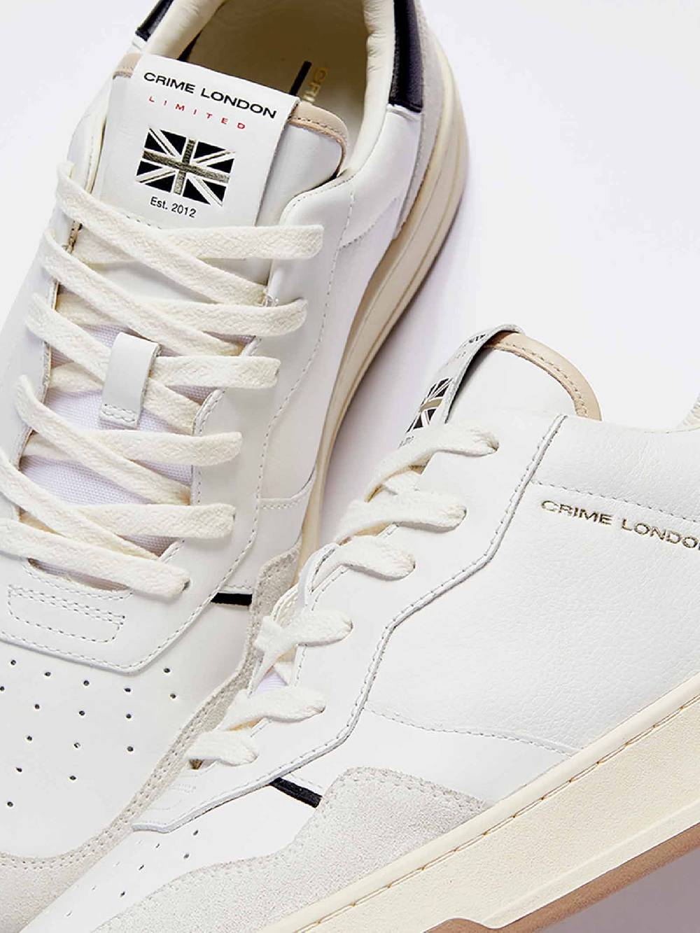 CRIME LONDON Sneakers Timeless 17201PP6 uomo in pelle bianco Promozione temporanea