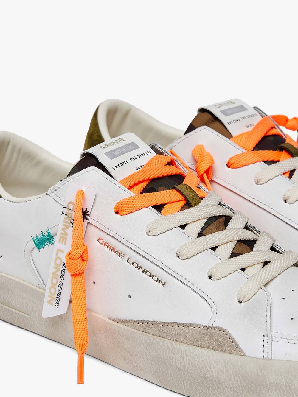 CRIME LONDON Sneakers Sk8Deluxe 17104PP6 uomo in pelle bianco Online