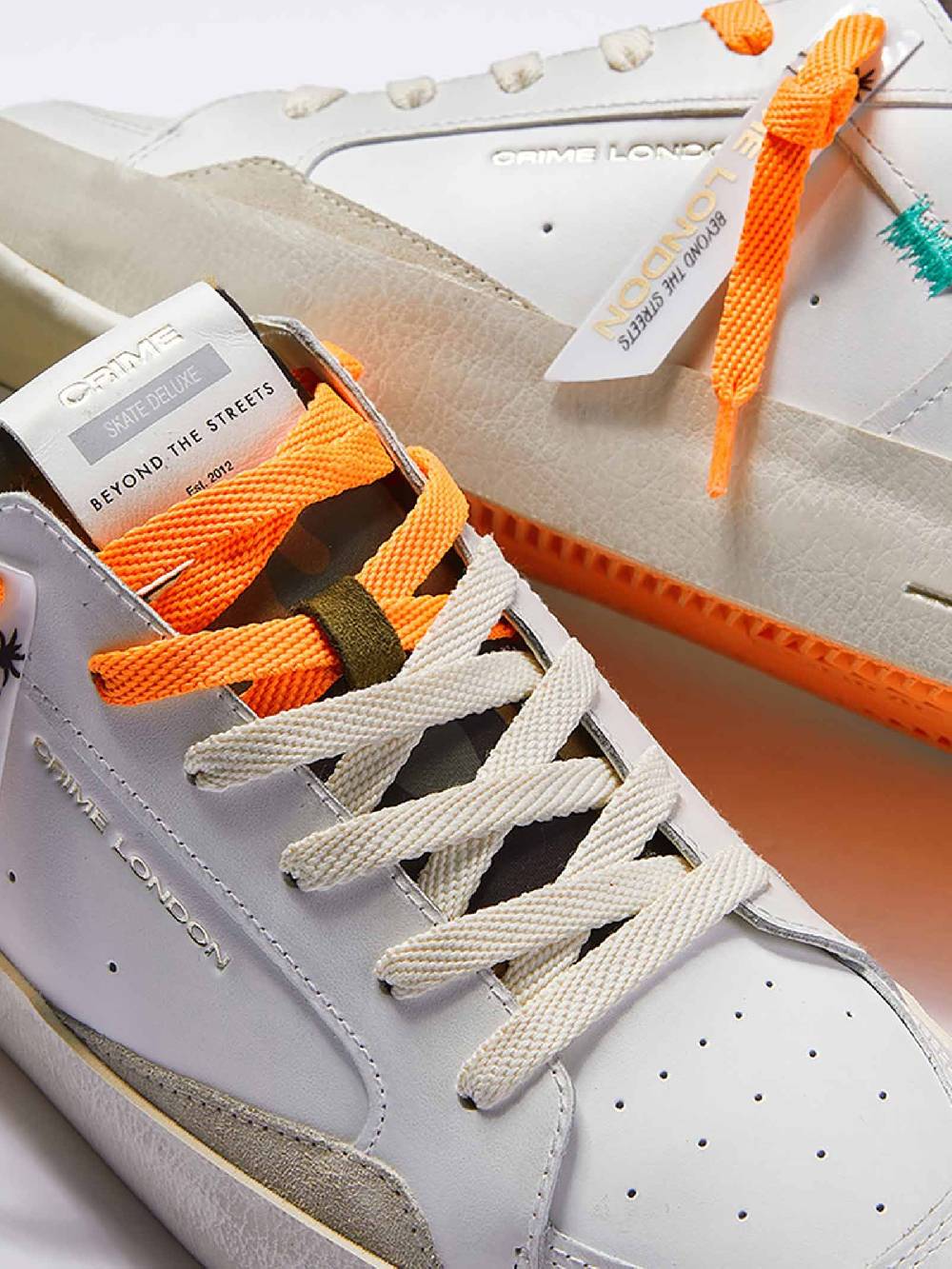 CRIME LONDON Sneakers Sk8Deluxe 17104PP6 uomo in pelle bianco Online