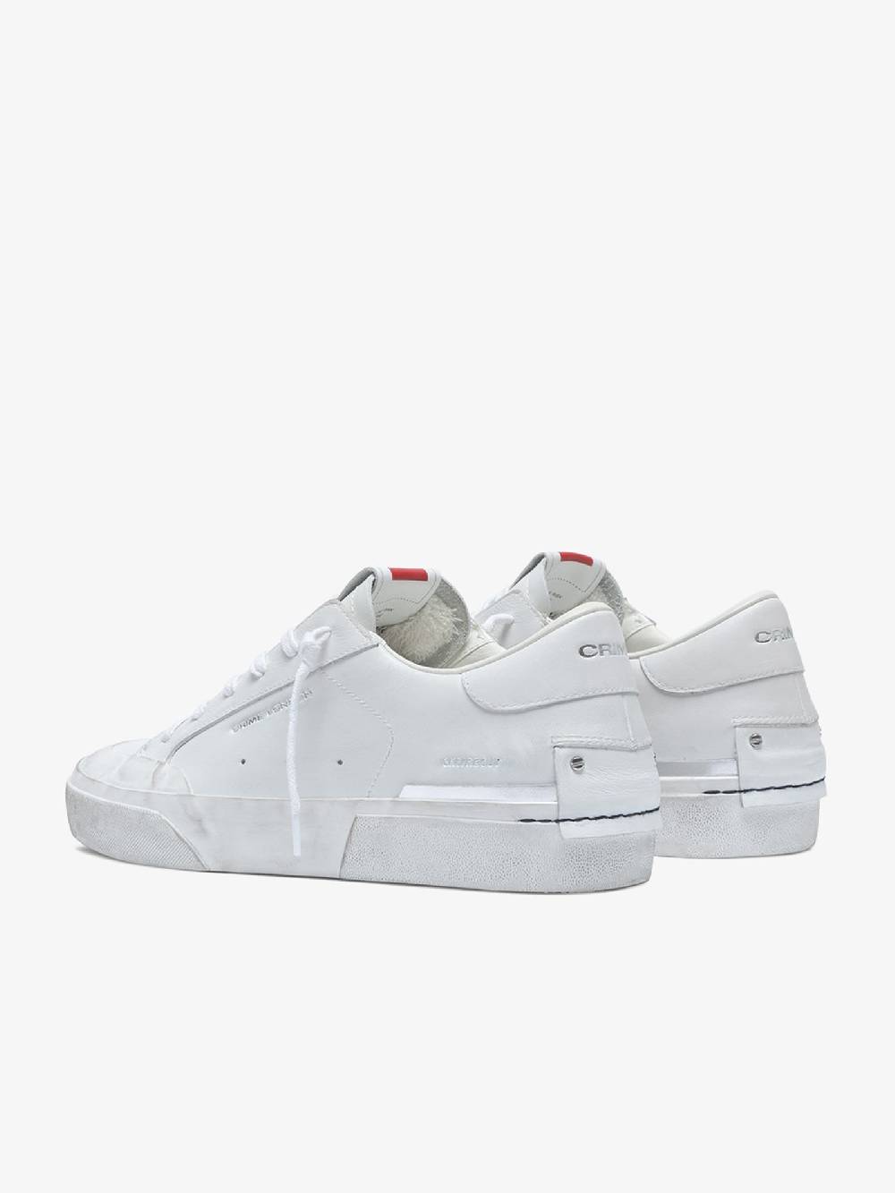 CRIME LONDON Sneakers Recut 17051PP6 uomo in pelle bianco Outlet