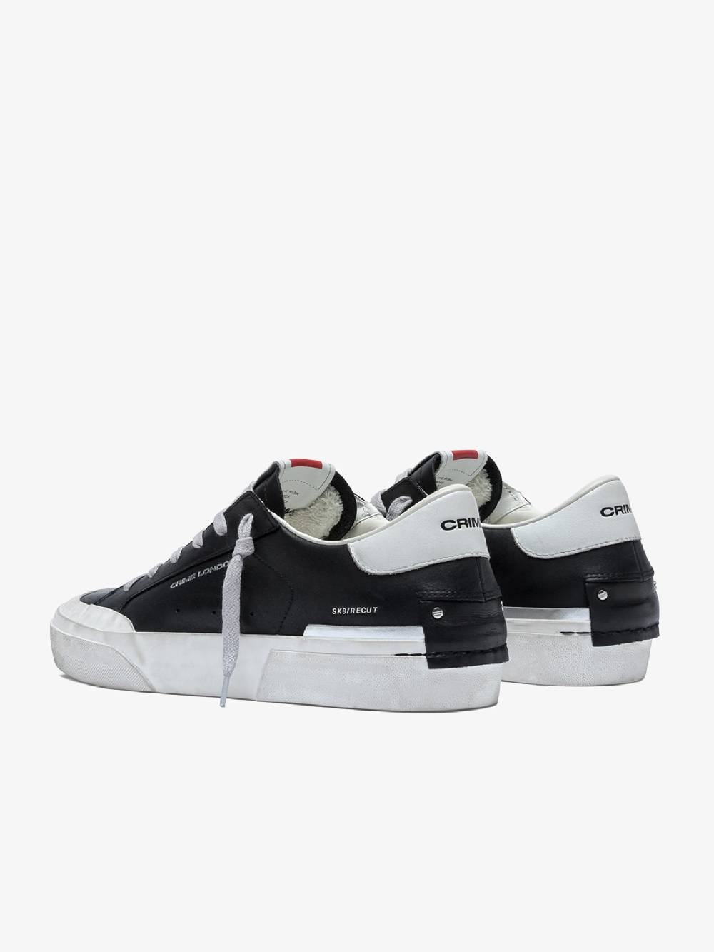 CRIME LONDON Sneakers Recut 17050PP6 uomo in pelle nero In Vendita