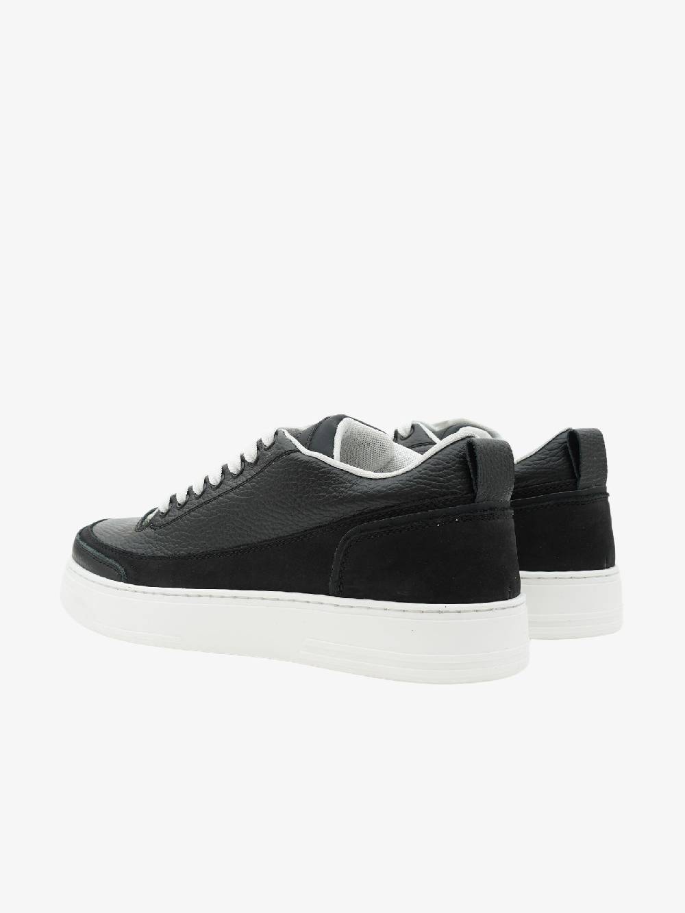 ANDREWE Sneakers MS300 uomo in pelle bottalata nera Sconto